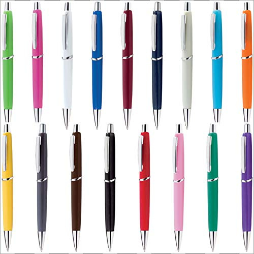 STAMPATEK Penne Personalizzate Personalizzabili Modello COROL con Stampa con il tuo Logo Nome o Slogan Gadget Promozionali 200 Pezzi con Stampa a Colori