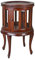 Barschrank Mahagoni rund Hausbar Weinschrank Vitrine Beistelltisch & Tablett Braun 48cm lup016 Palazzo Exklusiv