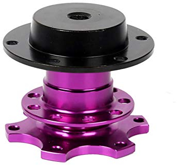 FireAngels Universal Steering Wheel Snap Off Quick Release Hub Adapter Boss Kit With 6-hole Steering Wheel Hub (Purple)
