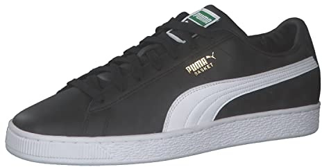 PUMA Basket Classic XXI Sneaker für Herren, Puma Schwarz Puma Weiß, 42.5 EU