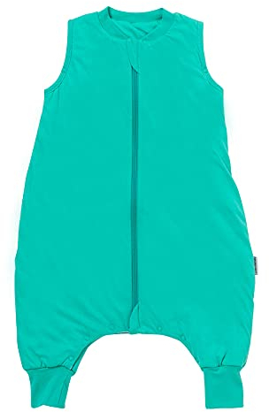 schlummersack Baby Schlafsack mit Füßen ganzjährig 2.5 Tog 80 cm Türkis | Schlafsack mit Beinen für eine Körpgergröße von 80-90cm | Ganzjahres Schlafsack Baby