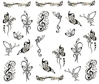 MWBLN Nagelaufkleber,1 DIY Retro Nagelaufkleber, Transferpapier Kunstdekoration. A010172