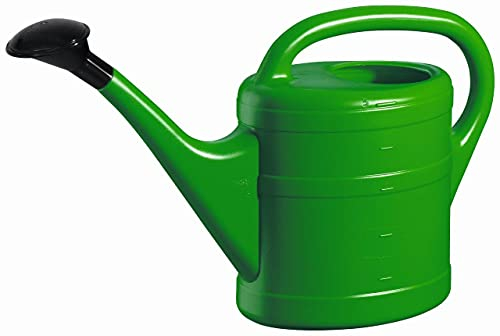 KOVA 2X Gießkanne 5L GRÜN + 1x BILDMAGNET! Blumenkanne Kunststoff für groß & klein Garten & Zimmerpflanzen Gießkannen Gieskanne Gieskannen Giesskanne 5 Liter Watering Can Kinder Zimmergießkanne