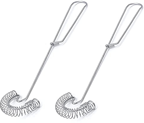 2 Stück Edelstahl Spiralbesen Schneebesen Schläger Handheld Küchen Schneebesen Hochwertig umweltfreundlich für Mischen Schlagen Edelstahl Verbindung Rühren Küchen-Utensilien und Backzubehör