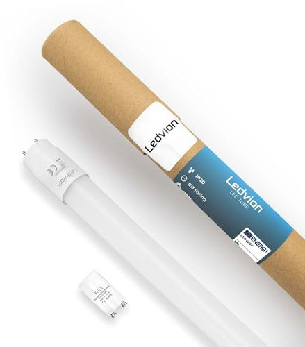 Ledvion - LED-Röhre, 150CM, 15W, Neon, 6500K, 2400 Lumen, Kaltweiß Deckenleuchte, gleichmäßiges Licht