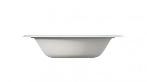 125/500/1000 platos hondos desechables, 18 cm de diámetro, capacidad de 400 ml, biodegradables y compostables, de pulpa de celulosa desechable, sin plástico, después de 1000 unidades