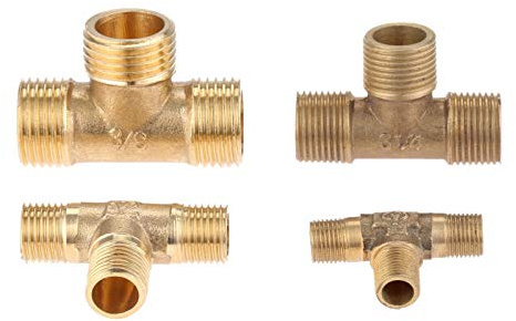 Joint de tuyau de connecteur de connexion rapide 1/81/43/81/2raccord en laiton connecteur filetage mâle 3 Way Tuyau Adaptateur Montage connecteur Coupler for l'eau de l'air Tee type