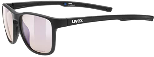 uvex retina BLUE CV - Bildschirmbrille für Damen und Herren - mit Blaulichtfilter - konstraststeigernd - black matt/yellow - one size