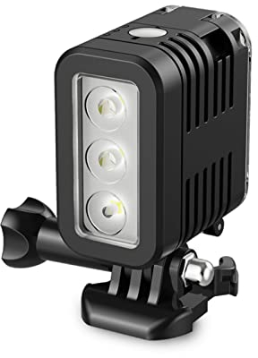 Yunseity Tauchlicht für, Xiaomi Yi, Action-Kameras, 147 Fuß Wasserdichtes, Dimmbares Unterwasserlicht, Wiederaufladbares USB-Videolicht