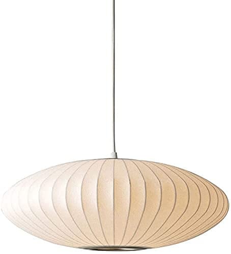 WFZRXFC Italienischer Seidenraupenkokon Japanische ovale Pendelleuchte Einzelkopflaterne Flache Form Seidenraupenkokonlampe für Caffe House Esszimmer Showroom Hohle Hängeleuchte