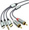 Cavo audio da Lightning a RCA, cavo da RCA a 3,5 mm, cavo audio da USB C a 2 RCA, (cavo audio 3 in 1) per amplificatori di potenza, auto, home theater, altoparlanti e altro (compatibile con Lightning)