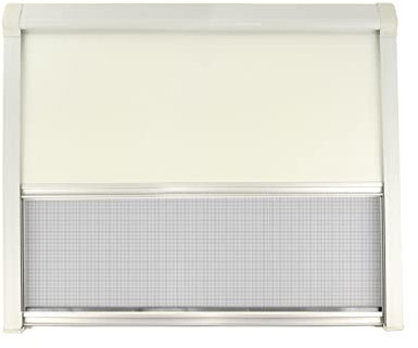 Verdunklungsrollo Kassettenrollo - versch. Größen - Ivory oder Grau Insektenschutz Verdunklung rahmenlose Fenster Wohnwagen Wohnmobil Camping (Grau, 50 x 65 cm)