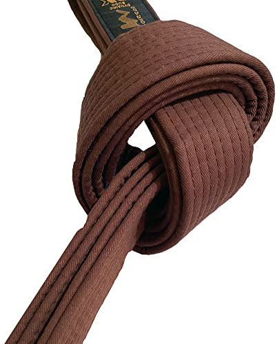 TEKKA BUDO Kampfsport Gürtel - Braun 240 cm Länge, 4 cm Breite - Karate, Judo, Taekwondo, Jujutsu, Kickboxen, Ninjutsu, Braungurt