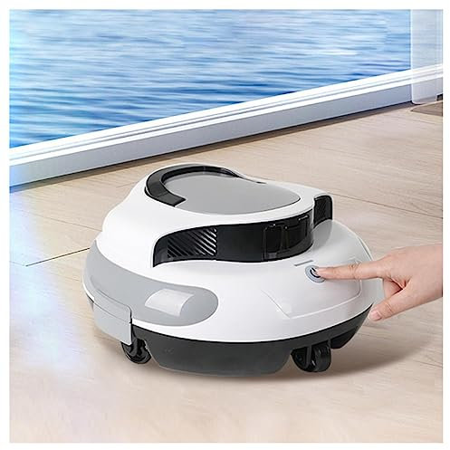 VVLXRIC Pulitore Automatico per Piscine, Power Clean da 100 Minuti Pulisci Piscina Fuori Terra Parcheggio Autonomo Pulizia Piscina, per Piscine A Fondo Piatto Fino A 90 M²