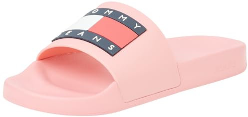 Tommy Jeans Donna Scarpe da Mare Flag Pool Slide Ciabatte, Rosa (Tickled Pink), 40
