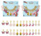 nbeads 24 Stück Schmetterling Blume Biene Maschenmarkierer, Legierung Emaille Häkeln Stich Marker Charms Verriegelung Stich Marker mit Zink-Legierung Karabinerverschluss für Häkeln Quilten Zubehör