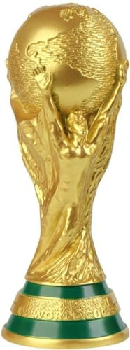WM Trophäe Replik 2022 Weltmeisterschaft Fußball Harz Replik Sammlerstück Gold Trophäe für Schlafzimmer Büro Computer Dekoration (13 cm)