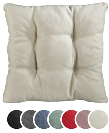 sleepling Stuhlkissen 4er-Set, weicher Möbelstoff, 38 x 38 cm, Sitzkissen in Farbe beige