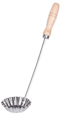 JISADER Braten Pfannkuchen Löffel Öl Pier Form Löffel Tragen Beständig Chinesische Stile Handheld Bequeme Griffe Tragbare Öl Waffel Form