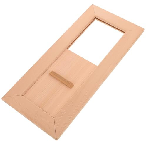 Baluue Saunafenster fensterlüftung holzfenster strapazierfähiger Luftauslass Saunaentlüftung aus Zedernholz Entlüftungsauslass für Saunaraum sauna entlüftung Jalousie Zubehör weiße Kiefer