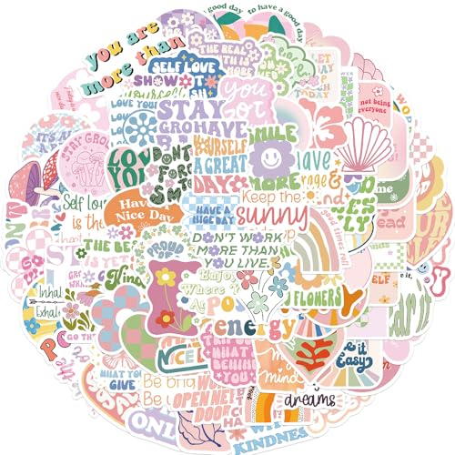 100 Stück Dänische Pastell Aufkleber, Ästhetische Inspirierende Stickers