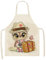 Schürzen für Damen, Kinderschürzen, Baumwolle, Leinen, Kochschürze, verstellbar, waschbar, Küchenschürze, Herrenschürzen zum Kochen für Zuhause, Restaurant, Kaffeehaus, Schmetterlings-Eule, Braun,