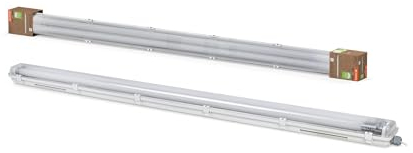 Ledvance Hocheffiziente LED Feuchtraumleuchte mit 2xLED Röhre, Besteht aus mind. 50% recyceltem Kunststoff, 20W, kaltweiß, langlebig, L1585mm x H70mm x B95mm, perfekt für Keller, Garagen, Lagerhalle