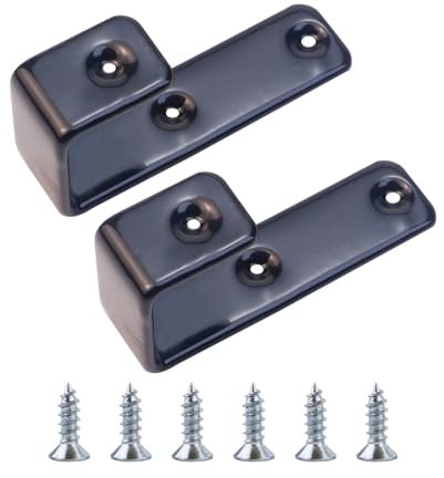 Abvsdu 2PCS Bunk Bed Ladder Hook, 1 Kids Replacement Hardware With PVC Coating, for Camper/RV Stand (Black)