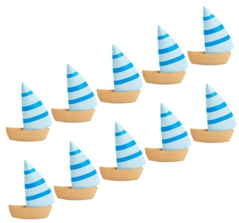 CORHAD Miniatur-Segelboot Ornament 10 Stück Lebendige Garten Und Tischdeko Für Strand Osterdeko Mikrolandschaft Zubehör Modellbau