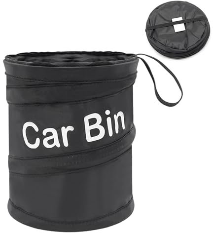 SCHUIWINNER One Piece Portable Collapsible Car Trash Can Waterproof Collapsible Car Bin Leak Proof Foldable Car Pop Up Travel Rubbish for Car