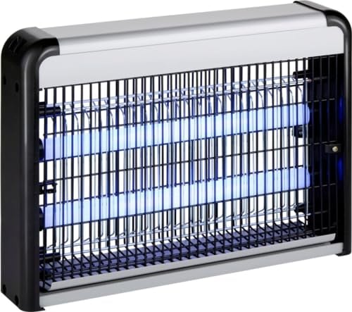 Grundig UV Lampe Anti Moustique - Anti Mouche - Lampe Anti Moustique Exterieur - Lampe Anti Moustique Espaces Jusqu'à 20m² - Tue Mouche Electrique - Piege Moustique, Schwarz