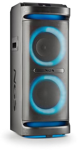 NGS Wild Space 2 Altavoz DJ Portátil Inalámbrico Bluetooth/USB/AUX in 400W RMS Negro