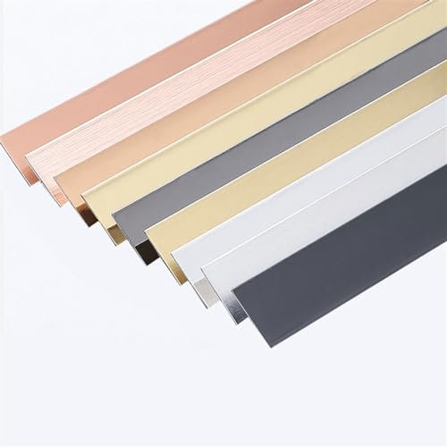 Metallisierte Wandverkleidung, flexibel, Edelstahl, zum Abziehen und Aufkleben, dekorative Zierleiste, Hochglanz-Finish, 8 cm Breite