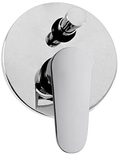 Yellowshop - Miscelatori rubinetterie bagno completo Winter lavabo bidet vasca e doccia incasso ed esterno in ottone cromato flessibile inox piletta clic-clack (Doccia Incasso 2 vie)