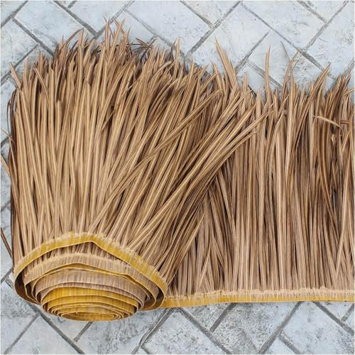 Pannelli di paglia di palma messicana artificiale per padiglioni, ignifughi, pannelli di paglia sintetica di palma (2 m)