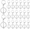 Yolev 20Pcs Lobster Claw Clasps Swivel Hooks Keychain Jewelry DIY Kit (Gold)