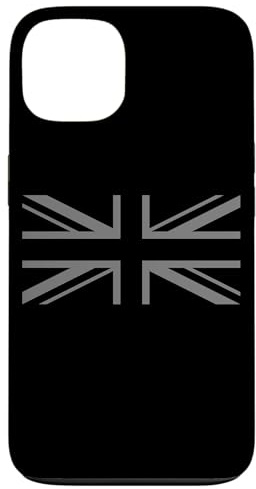 Union-Jack-Flagge, Großbritannien, Grau Hülle für iPhone 13