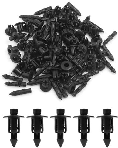 CHBCD 100 clip in plastica per carenatura moto da 6 mm, rivetti universali per fissaggio pannelli da 6 mm, compatibili con Ya-maha, Su-zuki, Ka-wasaki e Honda ecc.