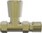 Blümme Brushed Brass Straight Lockshield Valve Towel Rail Radiator Valve