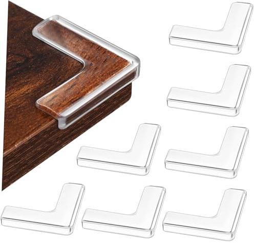 Paraspigoli Finestre Alluminio in Silicone Trasparente 8 Pezzi | Protezione Angoli Finestra, Installazione Salda, Uso Semplice, per Ragazzo Ragazza e Adulti, Tavoli e Bordi