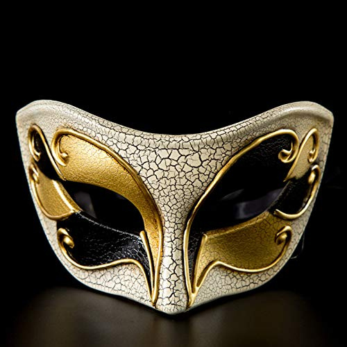 Générique Carnaval Costume Homme, Masque VéNitien Mascarade Noir Deguisement Halloween Masque De Carnaval Homme Mask Halloween Demi Pour Bal Masqué Et SoiréE à Venise