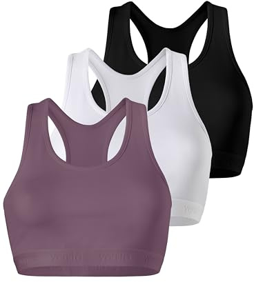 Yenita Damen Bustier, Hüftslip oder String -Baumwolle- 3er Set Sports Collection Unterwäsche - Sportliches Bustier & Slips für Alltag, Freizeit & leichte Sportaktivitäten wie Yoga/Pilates