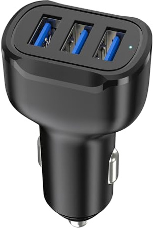 Car Charger Adapter 3 USB C Fast Charger Lighter Adapter in Car Charger Socket Plug 3 USB Port Converter Mobile Phone Automobile Chargers for iPhone 16 Pro 16e Samsung S25 Ultra Car Accessories