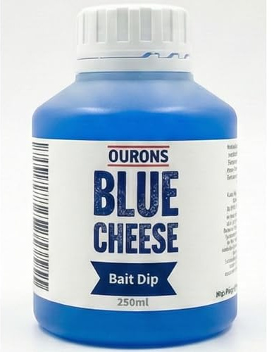 OURONS Blue Cheese Fishing Bait 250ml – Thick Translucent Dip Glug or Soak | Thick and translucent; soak boilies and pellets or use as a hookbait dip for carp and predators