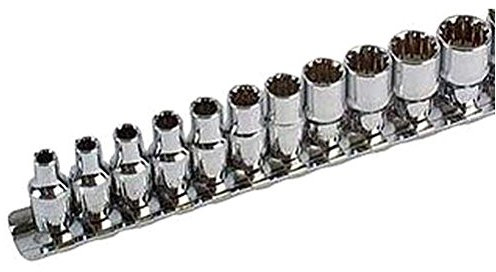 SOCKET SET ON RAIL BA 1/4D 11PC Tools Sockets - SOCKET SET ON RAIL, BA 1/4D, 11PC, Kit Contents: BA 0, 1, 2, 3, 4, 5, 6, 7, 8, 9, 10
