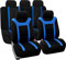 Akhan SB203 - Qualität Auto Sitzbezug Sitzbezüge Schonbezüge Schonbezug mit Seitenairbag Schwarz/Blau