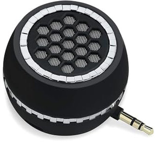 Leadsound Portable Speaker, Crystal 3W 27mm 8Ω Mini Wireless Speaker with 3.5mm Aux Audio Jack Plug in Clear Bass Micro USB Port Audio Dock for Smart Phone, for iPad, Computer (Black)