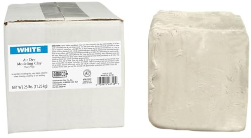 AMACO AMA46318R Air Dry Clay, 25 lbs. , White (Color may vary)
