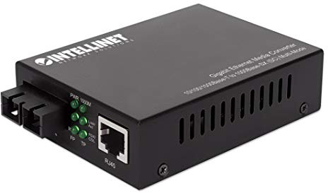 Intellinet Gigabit Media Converter, RJ45 to SC Multimode, 850 nm
