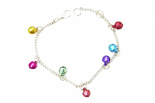 Miniblings Glöckchen Armband Bells Glocken bunt versilbert - Modeschmuck handmade - Damen Mädchen Bettelarmband